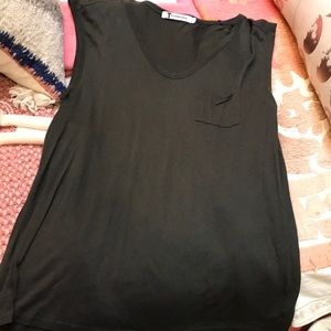 soft alexander wang forest green t